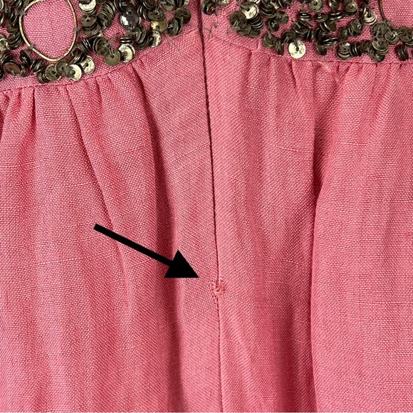 Roberta Freymann Womens Sleeveless Dress Rose Pink Metallic Sequin size Medium - Picture 10 of 12